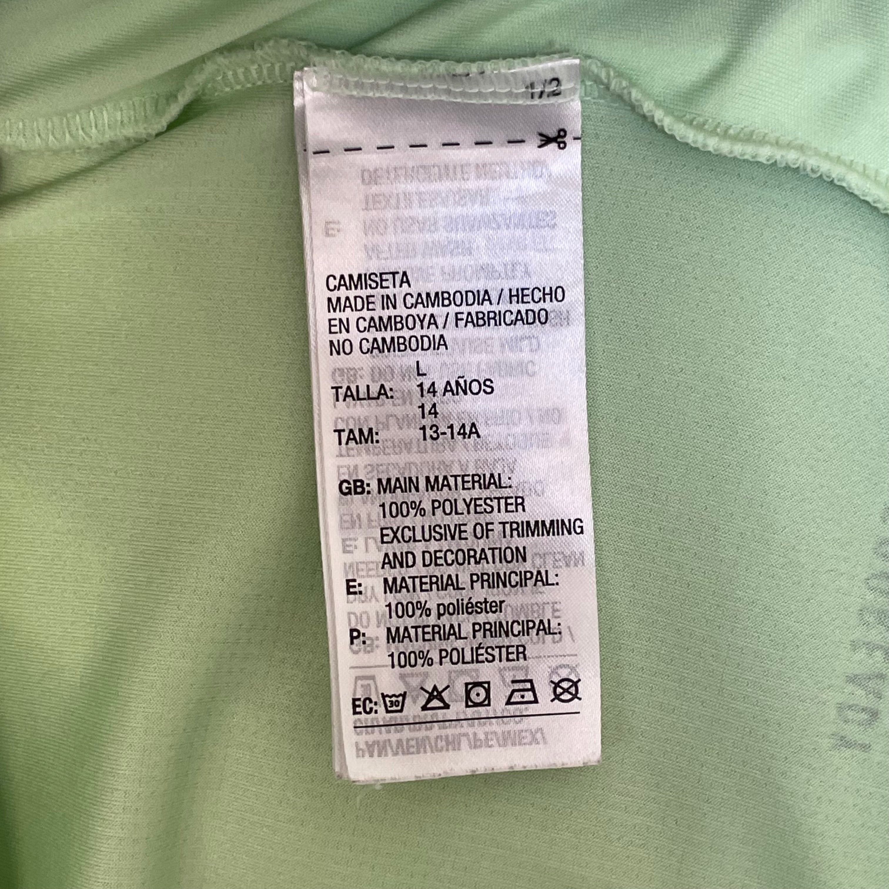 Playera Adidas AeroReady Verde Crema 13-14 Y