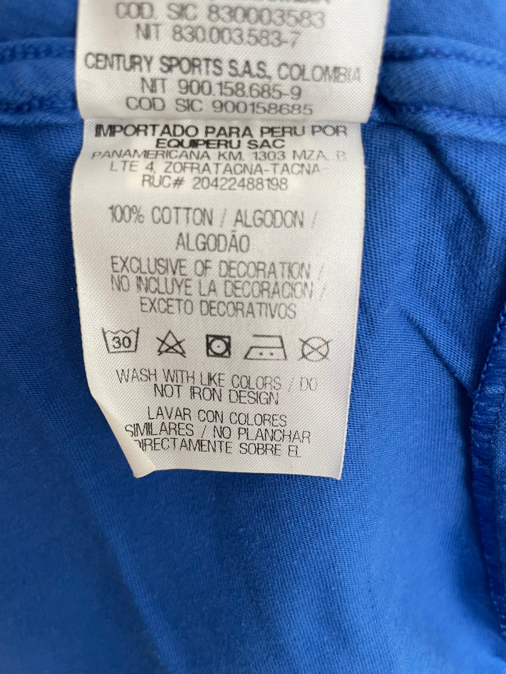 Playera Azul Soccer Nike (L niños)