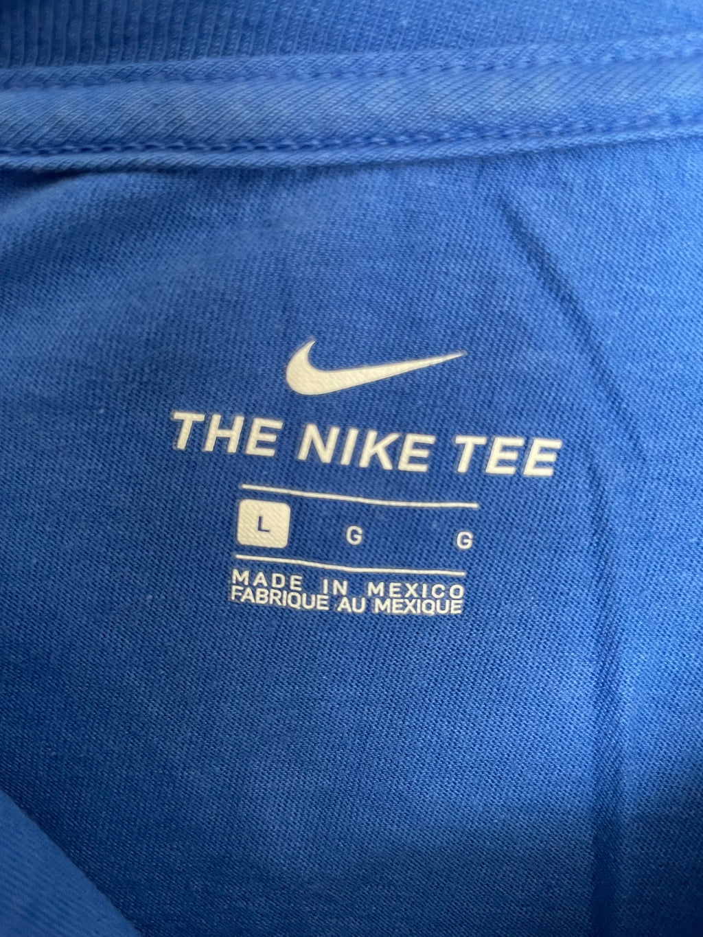 Playera Azul Soccer Nike (L niños)