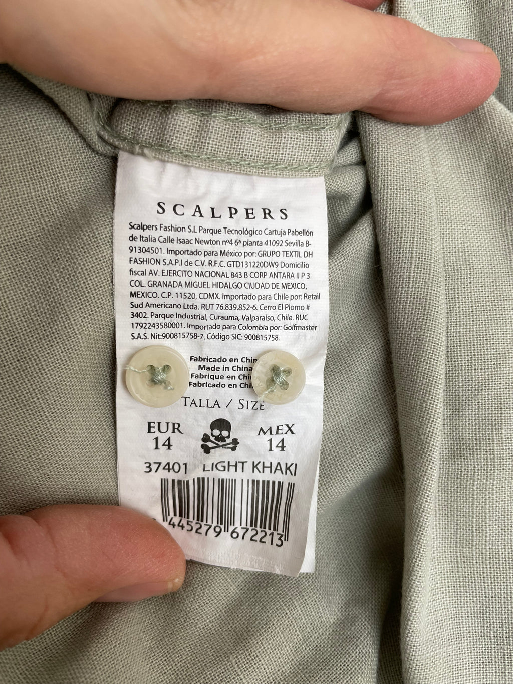 Camisa Scalpers Lino Beige (14 niños)